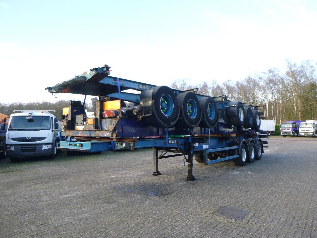 Crane Fruehauf Stack - 3 x container trailer 20-20-30-40 ft | Oplegger | Containertransport