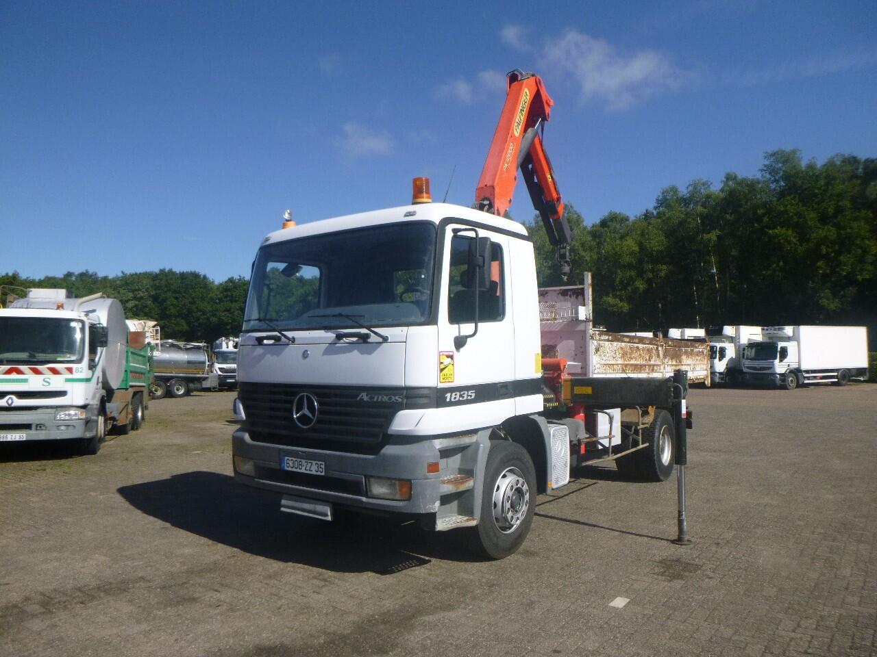 Mercedes Actros 1835 4x2 tipper + Palfinger PK12000 | Vrachtwagen | Kraanwagen