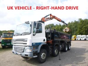D.A.F. CF 85.360 8X4 RHD tipper + Terex 118.2 VGL-A15