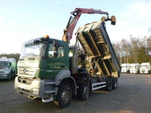 Mercedes Axor 3236 8x4 RHD tipper + Hiab 1283 DK-2 Duo