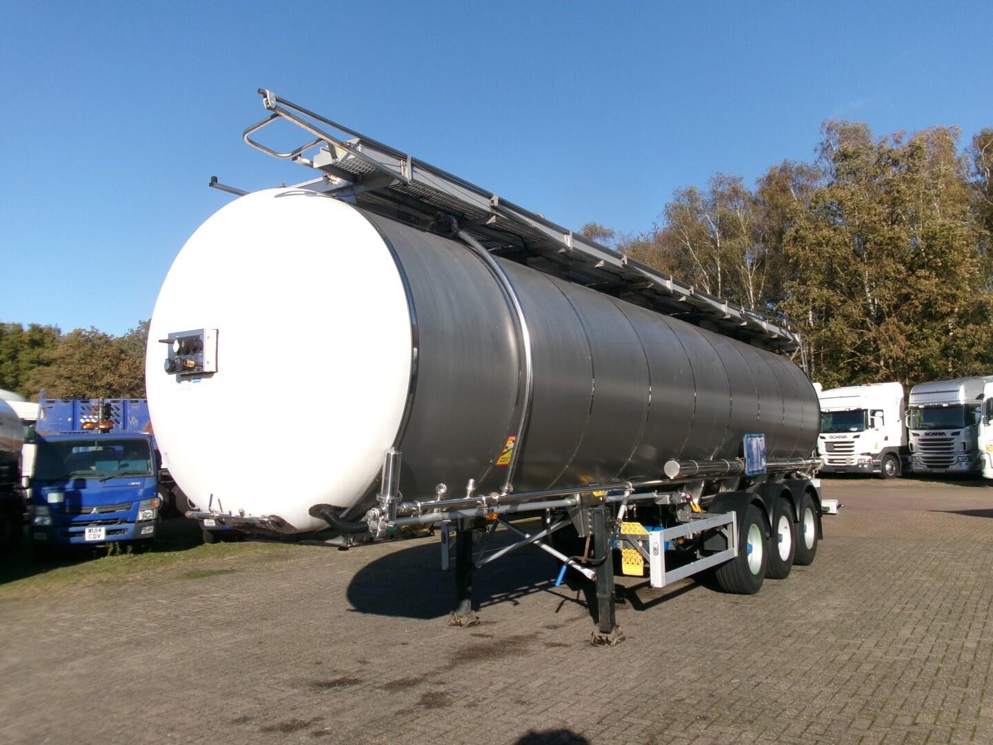 Feldbinder Chemical tank inox 37.5 m3 / 1 comp | Tankoplegger | Tankoplegger Chemicaliën