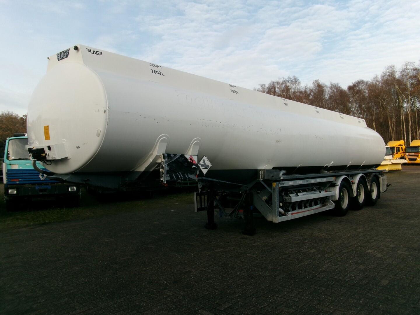 L.A.G. Fuel tank alu 45.2 m3 / 6 comp + pump | Tankoplegger | Tankoplegger Brandstof