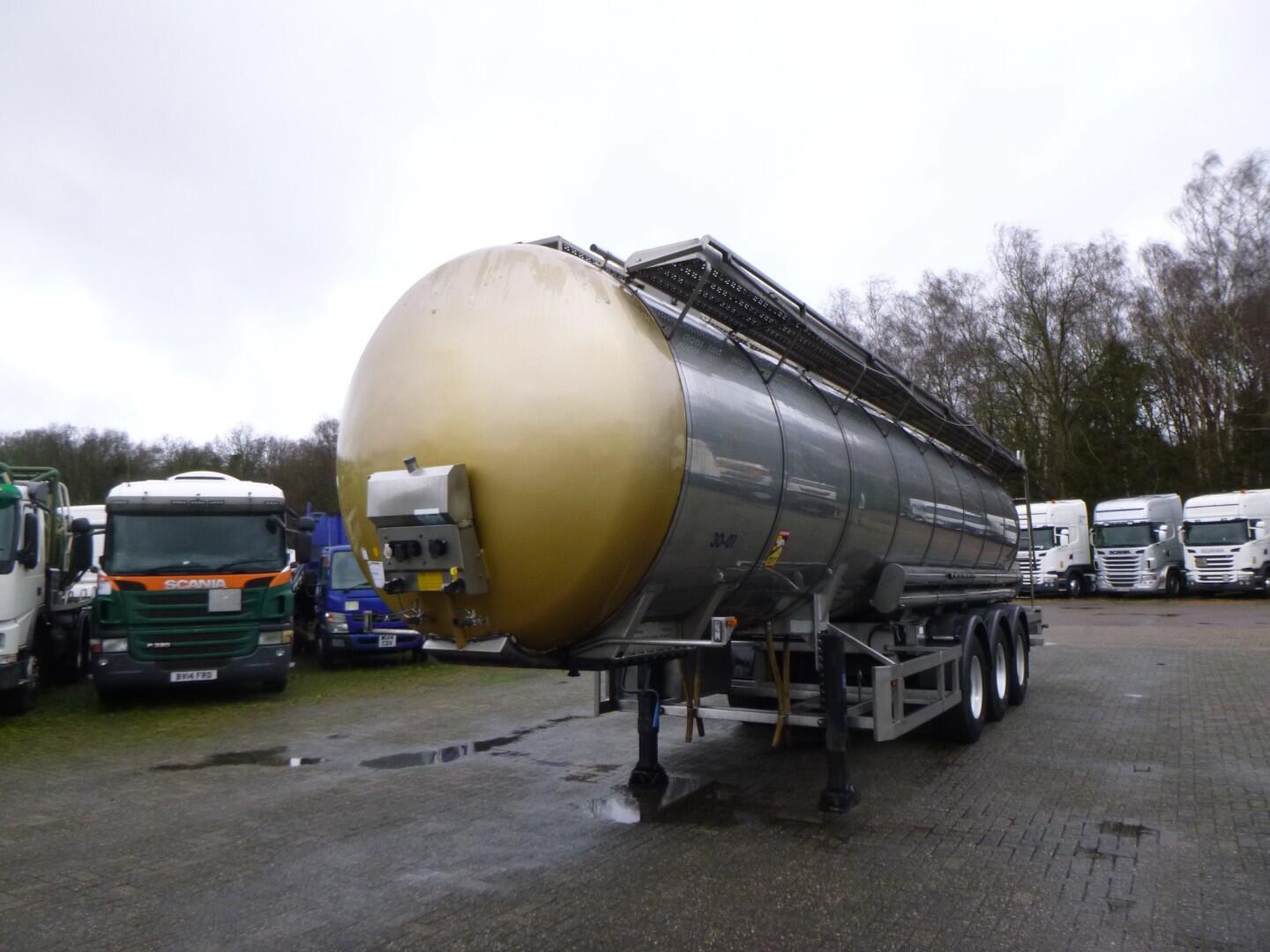 Parcisa Chemical tank inox L4BH 30 m3 / 1 comp / ADR 30/03/24 | Tankoplegger | Tankoplegger Chemicaliën