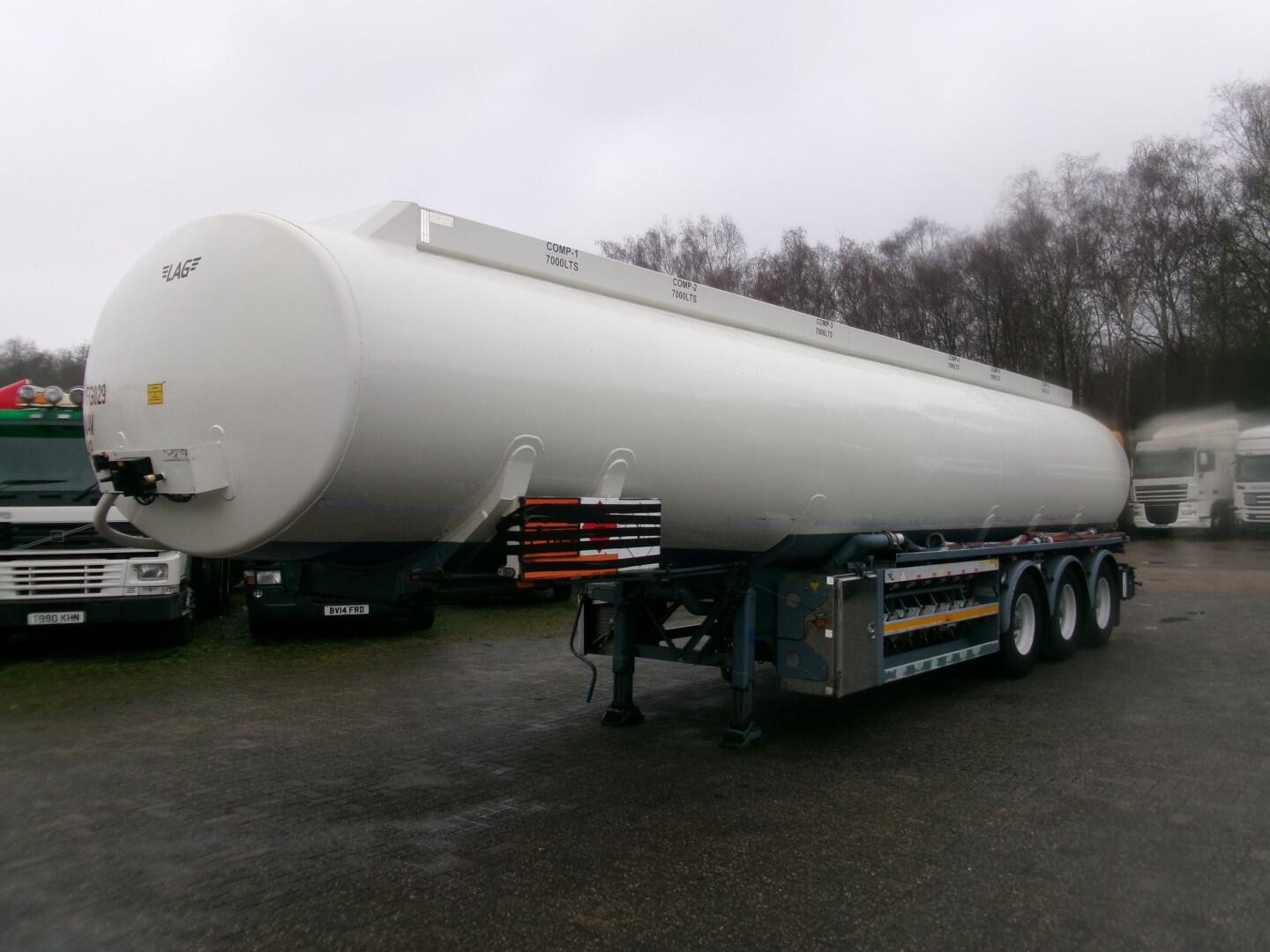 L.A.G. Fuel tank alu 44.5 m3 / 6 comp + pump | Tankoplegger | Tankoplegger Brandstof