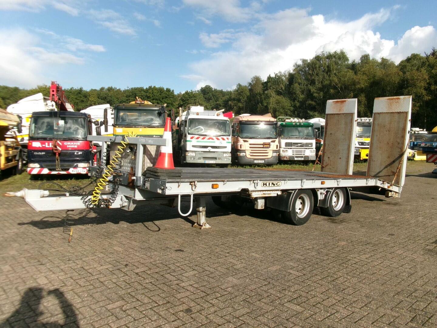 King 2-axle platform drawbar trailer 14t + ramps | Aanhangwagen | Platte bak