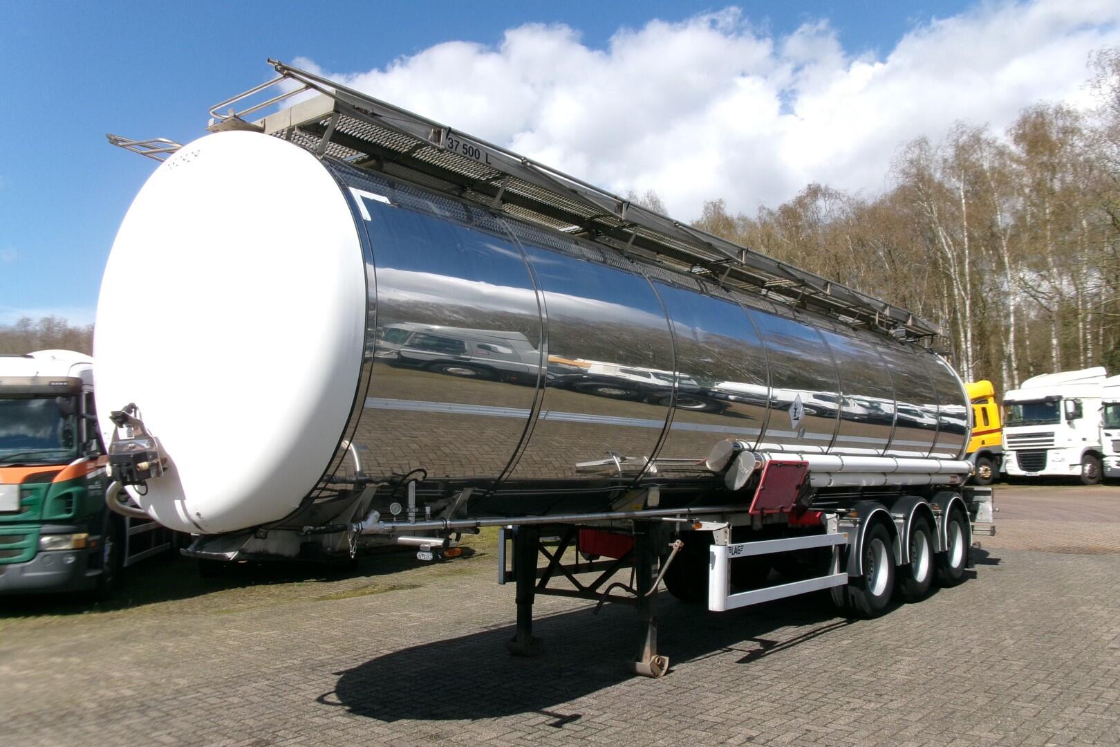 L.A.G. Chemical tank inox 37.5 m3 / 1 comp + pump | Tankoplegger | Tankoplegger Chemicaliën