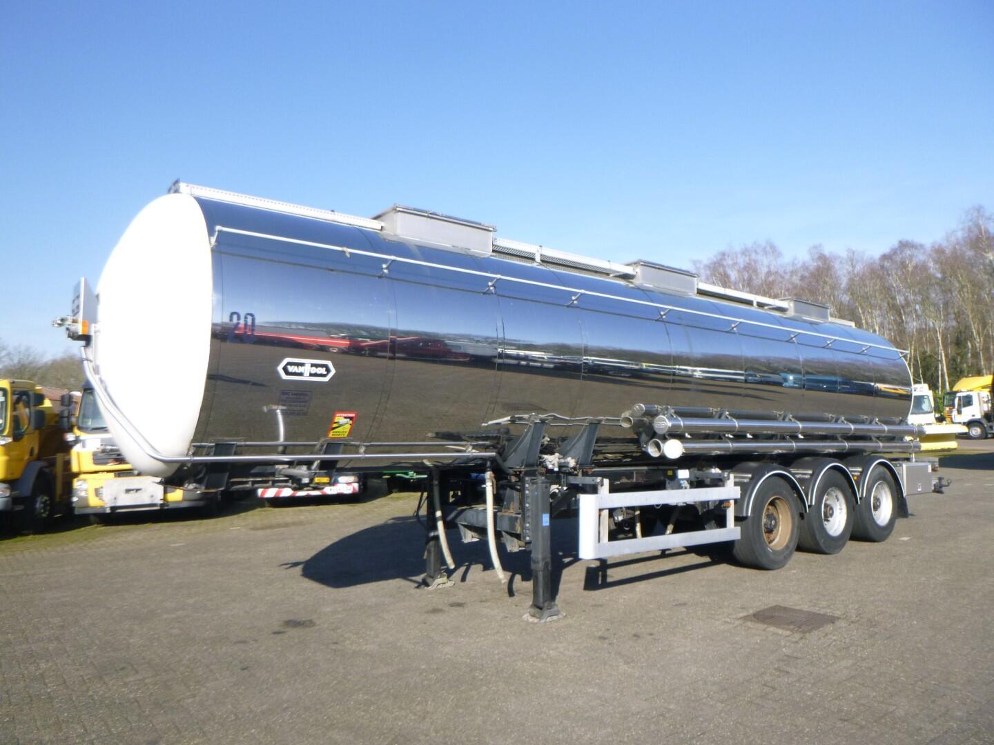 Van Hool Chemical tank inox 30 m3 / 3 comp | Tankoplegger | Tankoplegger Chemicaliën