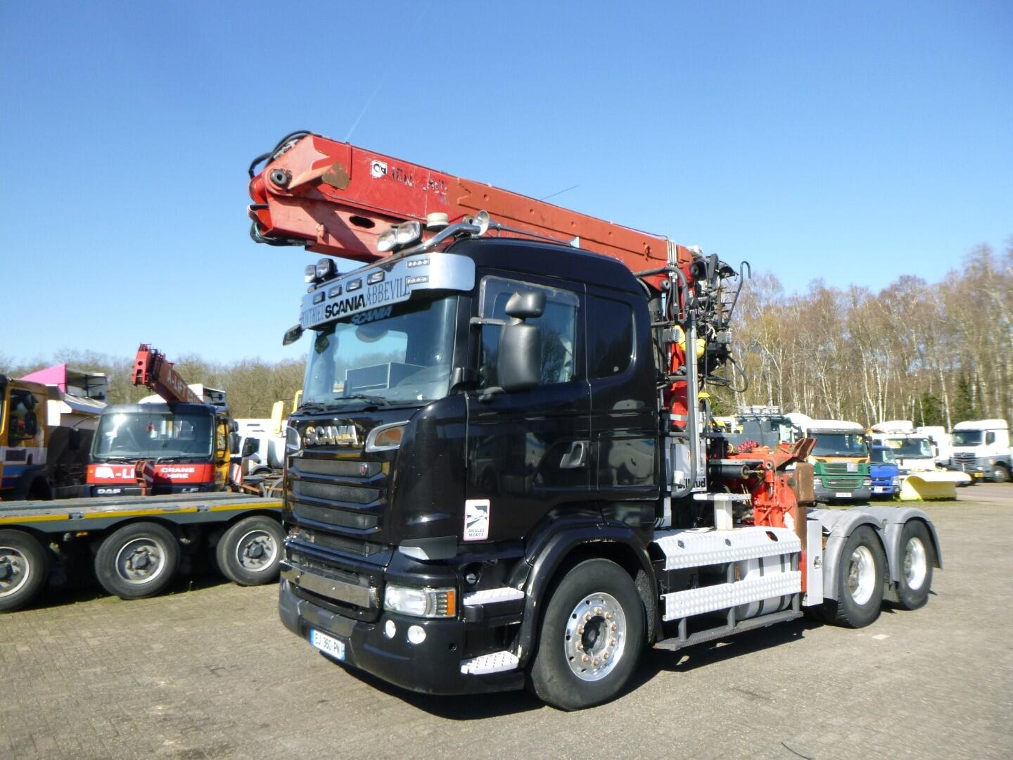 Scania R 580 6x4 Euro 6 + Jonsered 2850 crane | Trekker | Kraanwagen