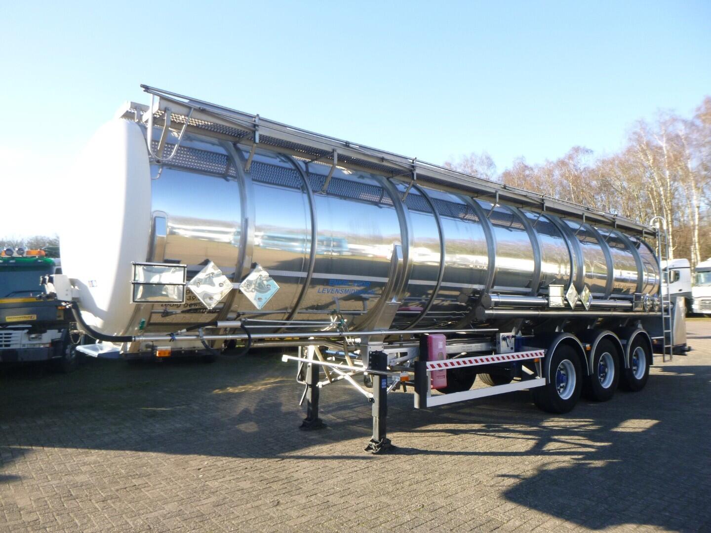 Burg Food / chemical tank inox L4BH 37.5 m3 / 3 comp | Tankoplegger | Tankoplegger Levensmiddelen