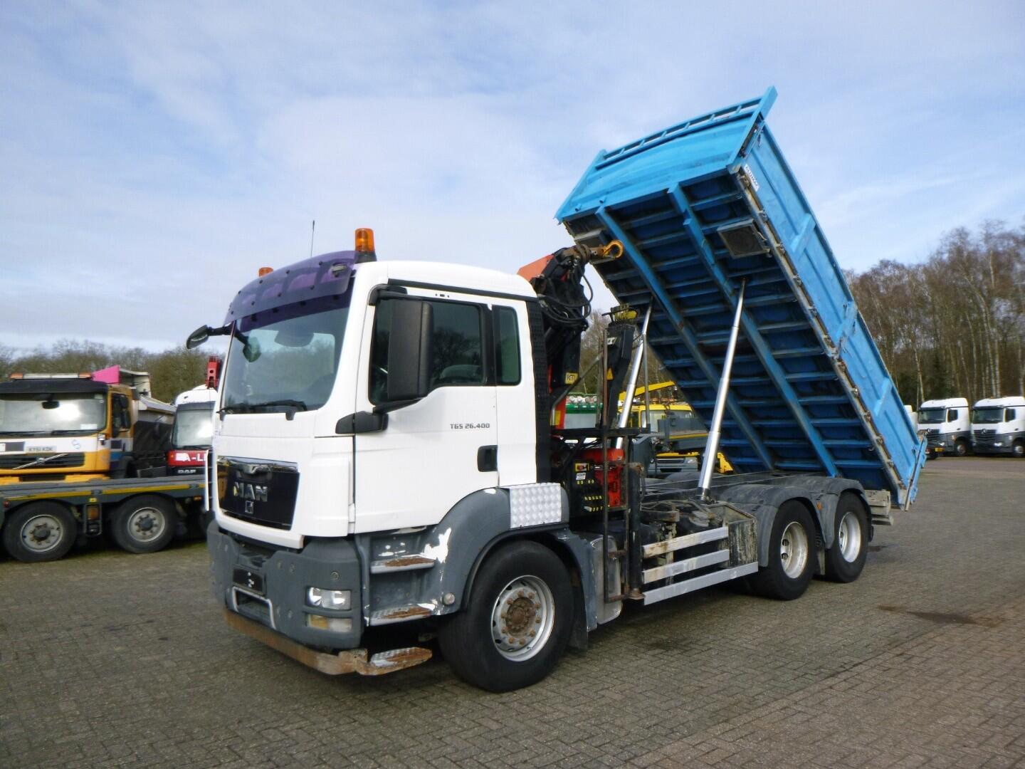 M.A.N. TGS 26.400 6X4 tipper + Palfinger PK15002 | Vrachtwagen | Kraanwagen